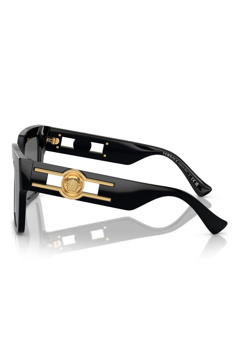 55mm Butterfly Sunglasses, Alternate, color, BLACK