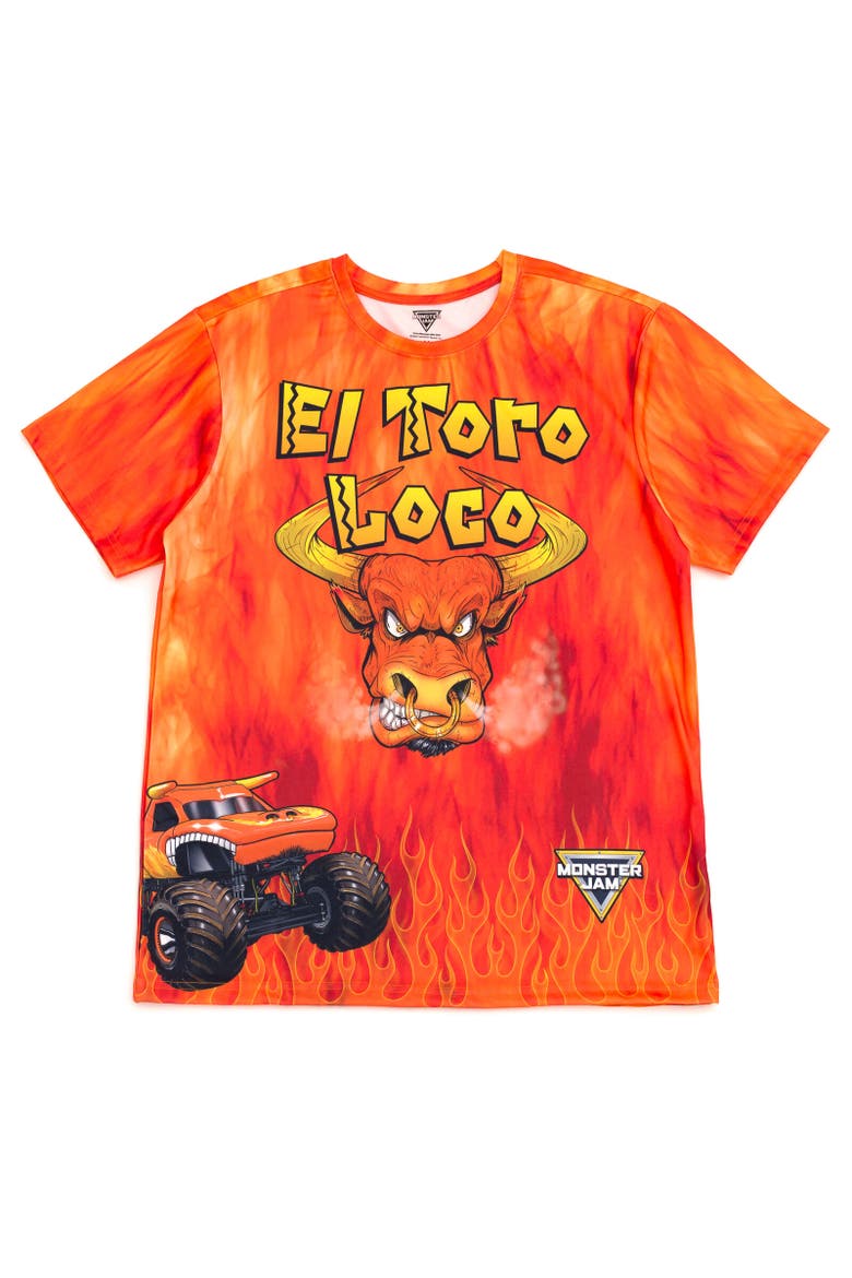 Graphic T-Shirt, Main, color, Orange El Toro Loco Flames