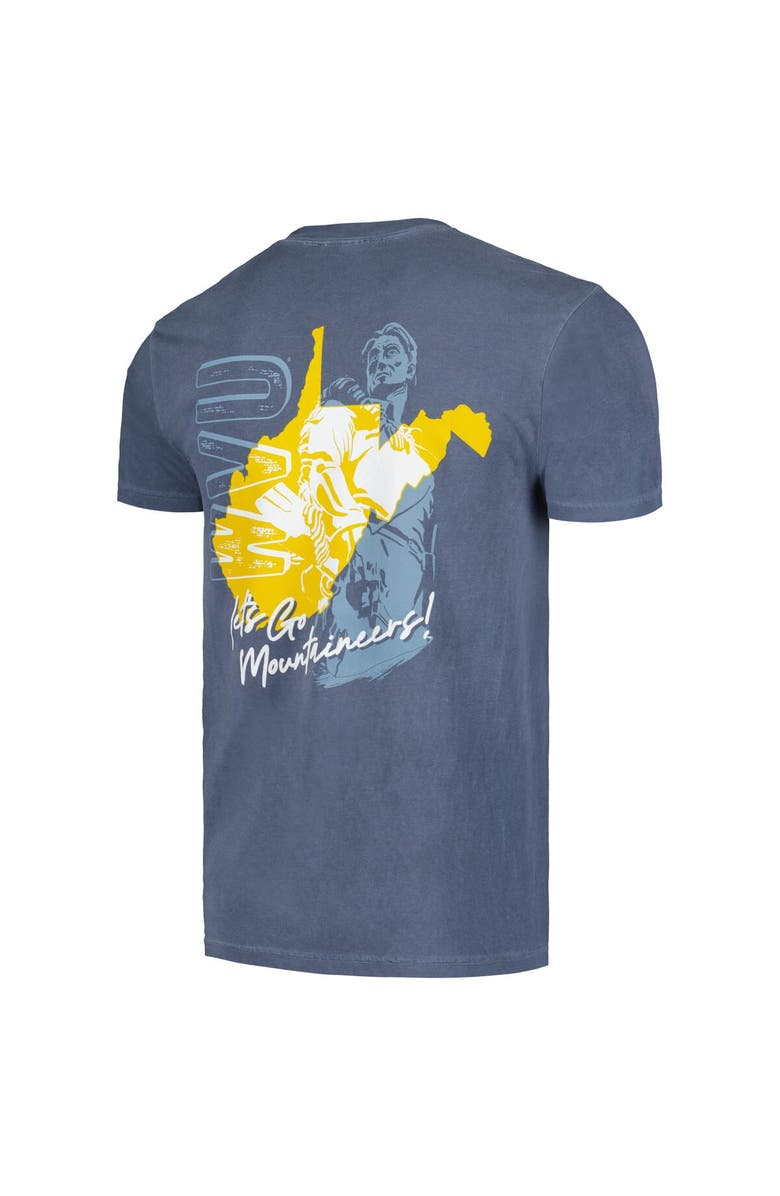 IMAGE ONE Unisex Navy West Virginia Mountaineers Hyper Local Two Tone Mascot State T-Shirt, Alternate, color,