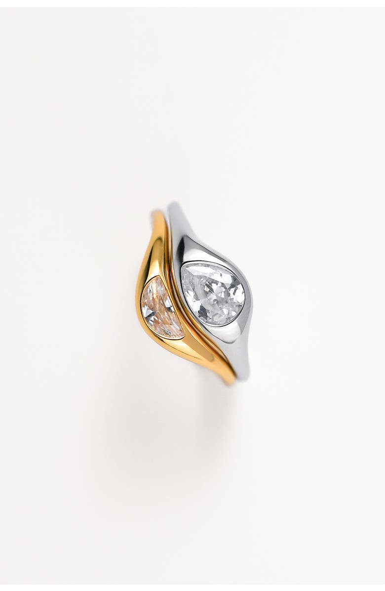 Zynnia Collective Two Tone Double Ring Set, Alternate, color, Two Tone