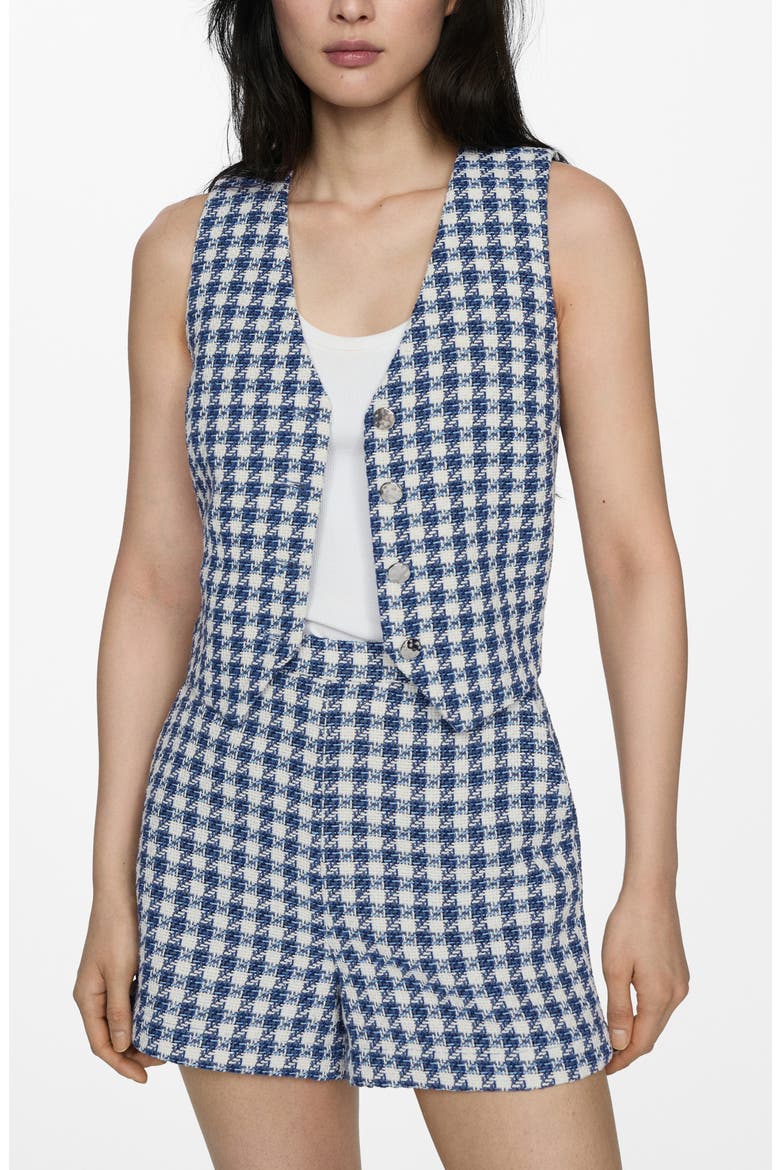 Houndstooth Shorts, Alternate, color, BLUE
