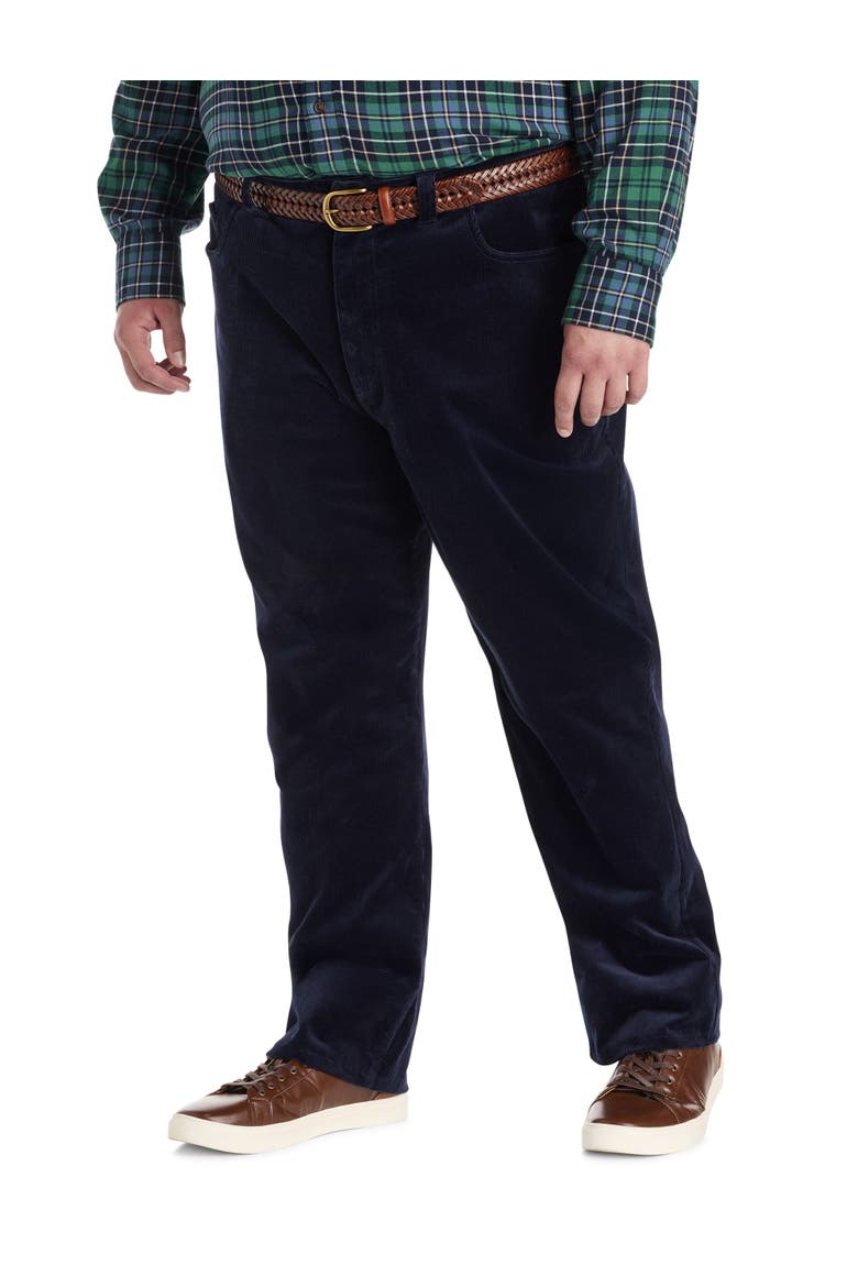 Big & Tall 5-Pocket Stretch Corduroy Pants, Main, color, NAVY SEAS