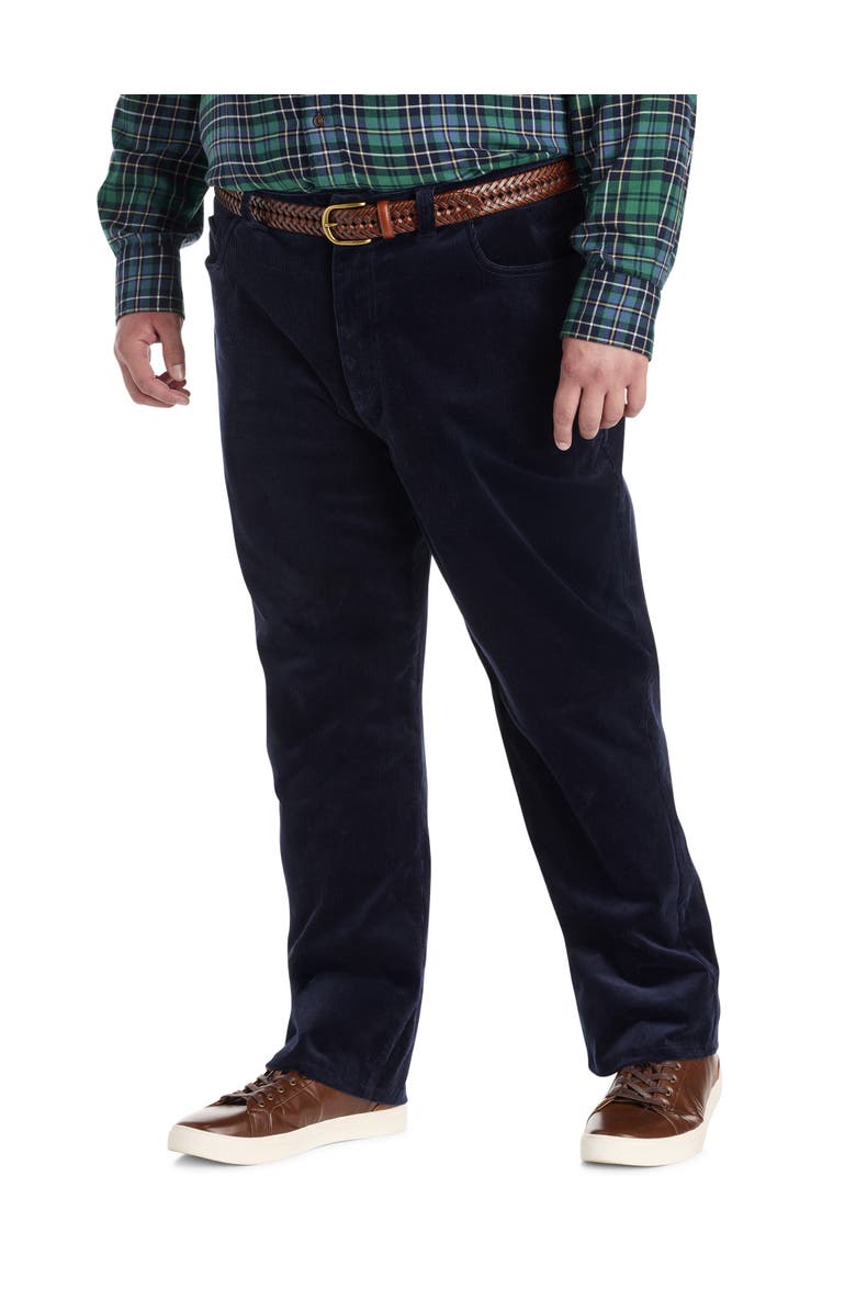 Nautica Big & Tall 5-Pocket Stretch Corduroy Pants, Main, color, Navy Seas