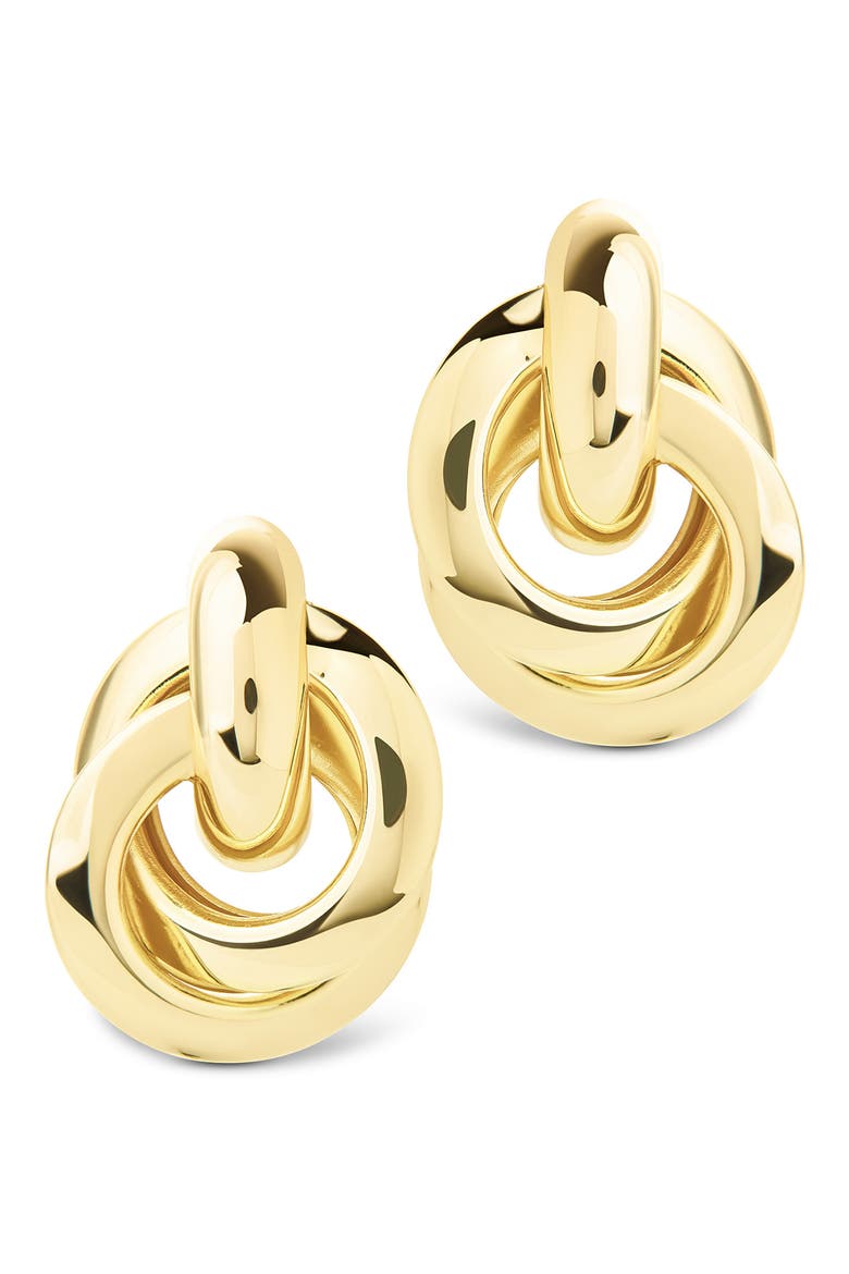 Ashton Layered Knocker Stud Earrings, Alternate, color, GOLD