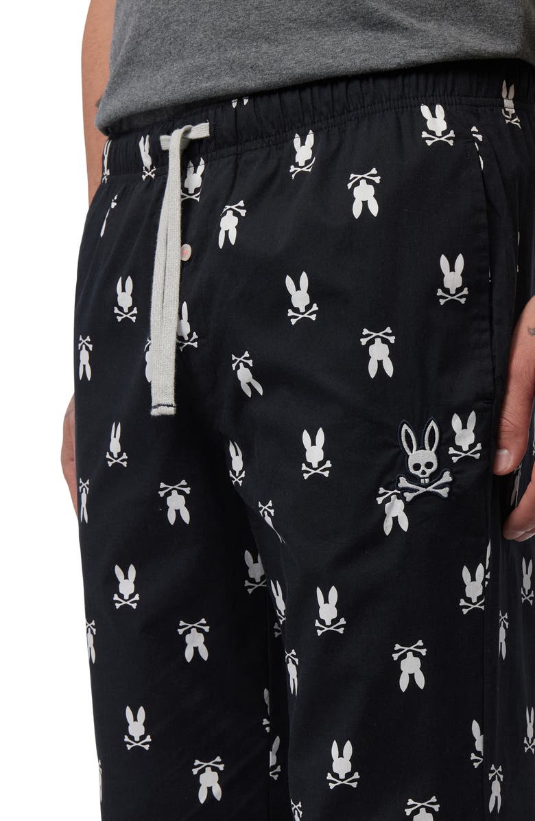 Psycho Bunny Cotton Poplin Pajama Pants, Alternate, color, 