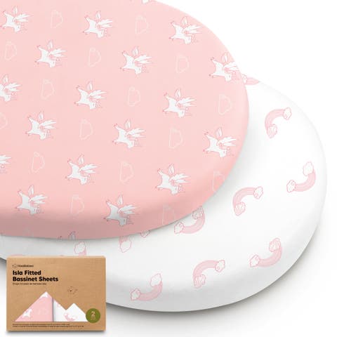 2-Pack Isla Fitted Bassinet Sheets