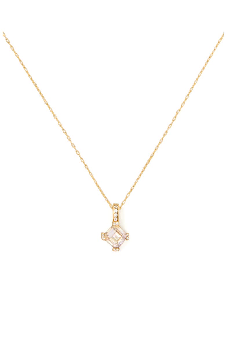 mini pendant necklace, Alternate, color, CLEAR/ GOLD.