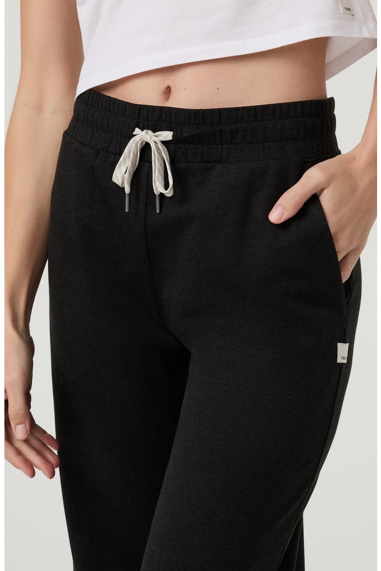 Halo Essential Wide Leg Sweat Pants, Alternate, color, BLACK HEATHER