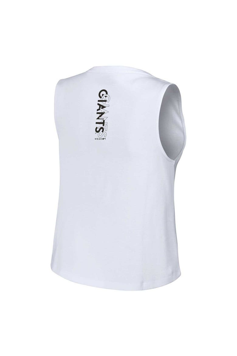 Women's WEAR by Erin Andrews White San Francisco Giants Lace-Up Tank Top, Alternate, color, White