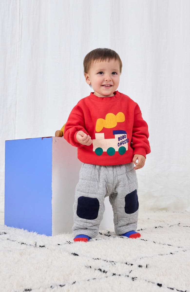Bobo Choses Choo Choo Cotton Sweatshirt, Alternate, color, Red