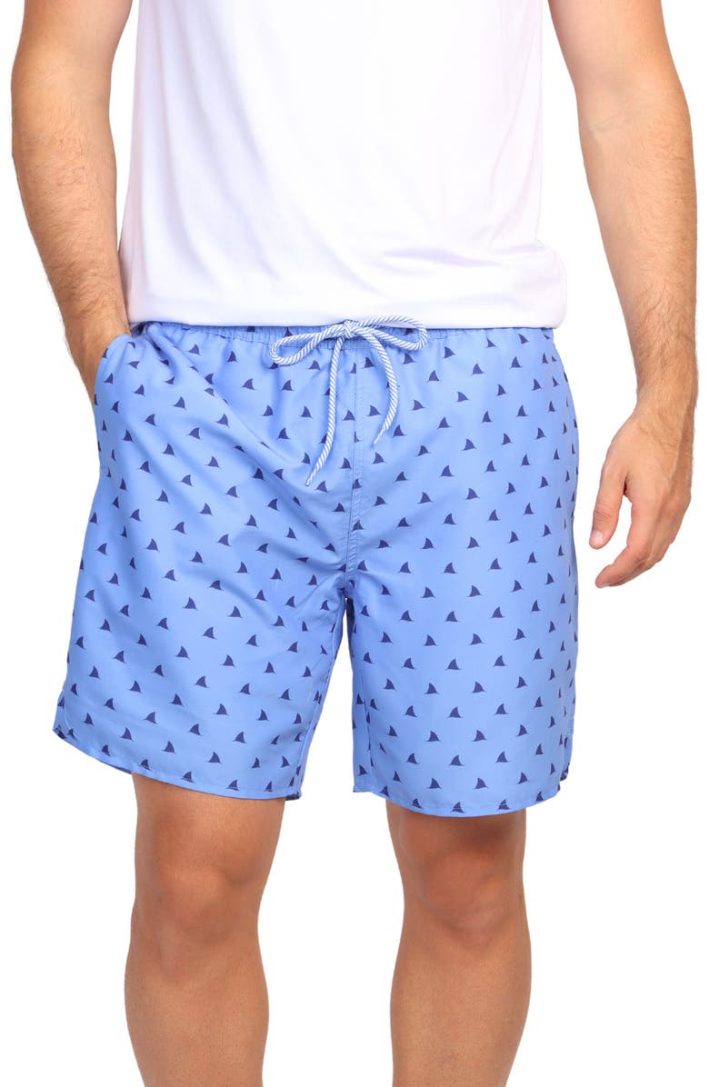 TailorByrd Shark Fin Swim Shorts, Alternate, color, 