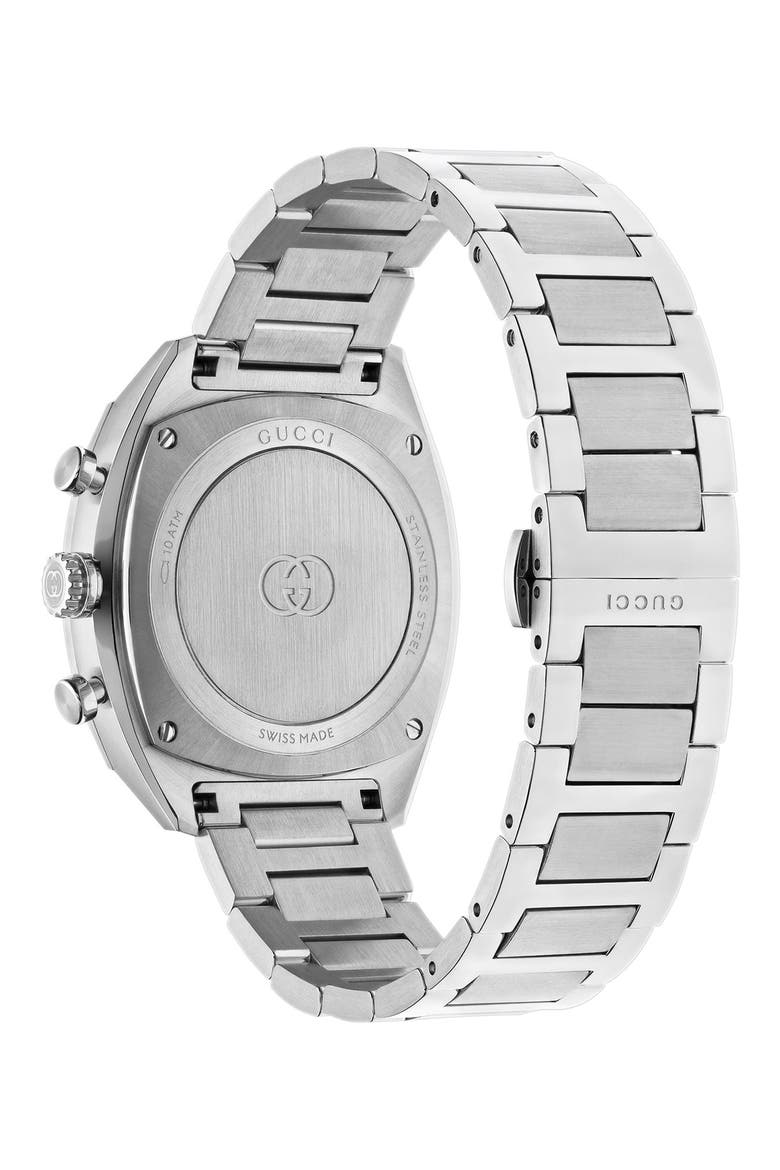 Interlocking Chronograph Watch, 41mm, Alternate, color, BLACK/ SILVER