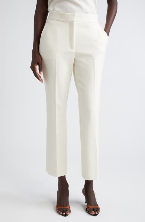 Stretch Crepe Straight Leg Pants