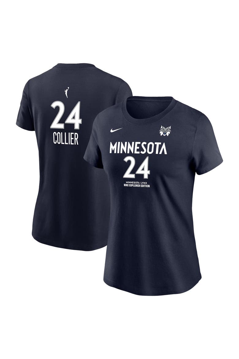 Women's Nike Napheesa Collier Navy Minnesota Lynx Name & Number Explorer Edition T-Shirt, Main, color, Navy