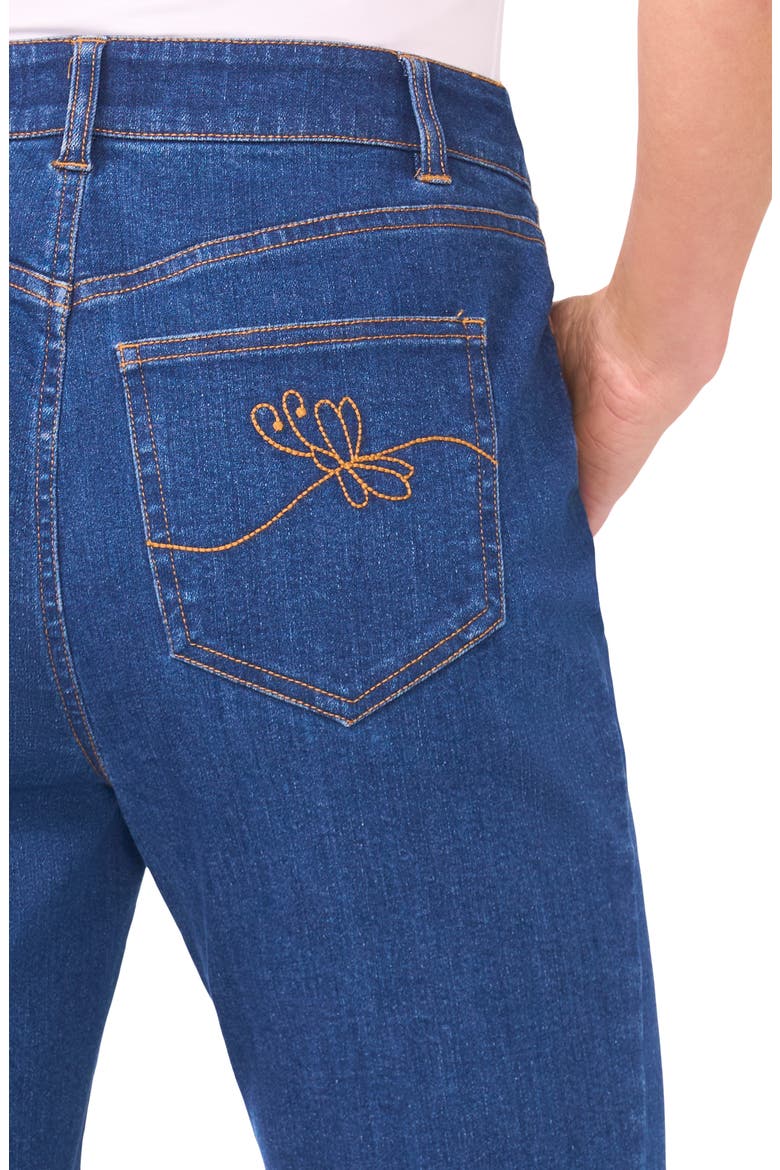 High Waist Flare Leg Ankle Jeans, Alternate, color, RIVERA BLUE