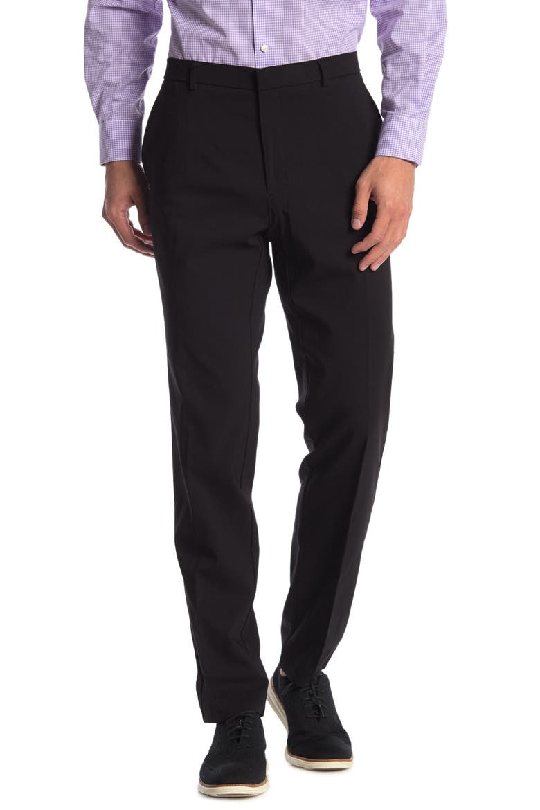 Twill Tailored Suit Separate Pants, Main, color, BLACK TWILL