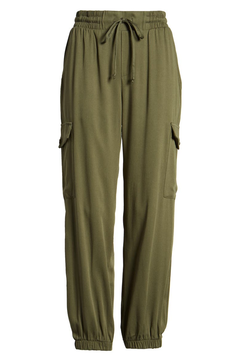 Twill Jogger Pants, Alternate, color, OLIVE