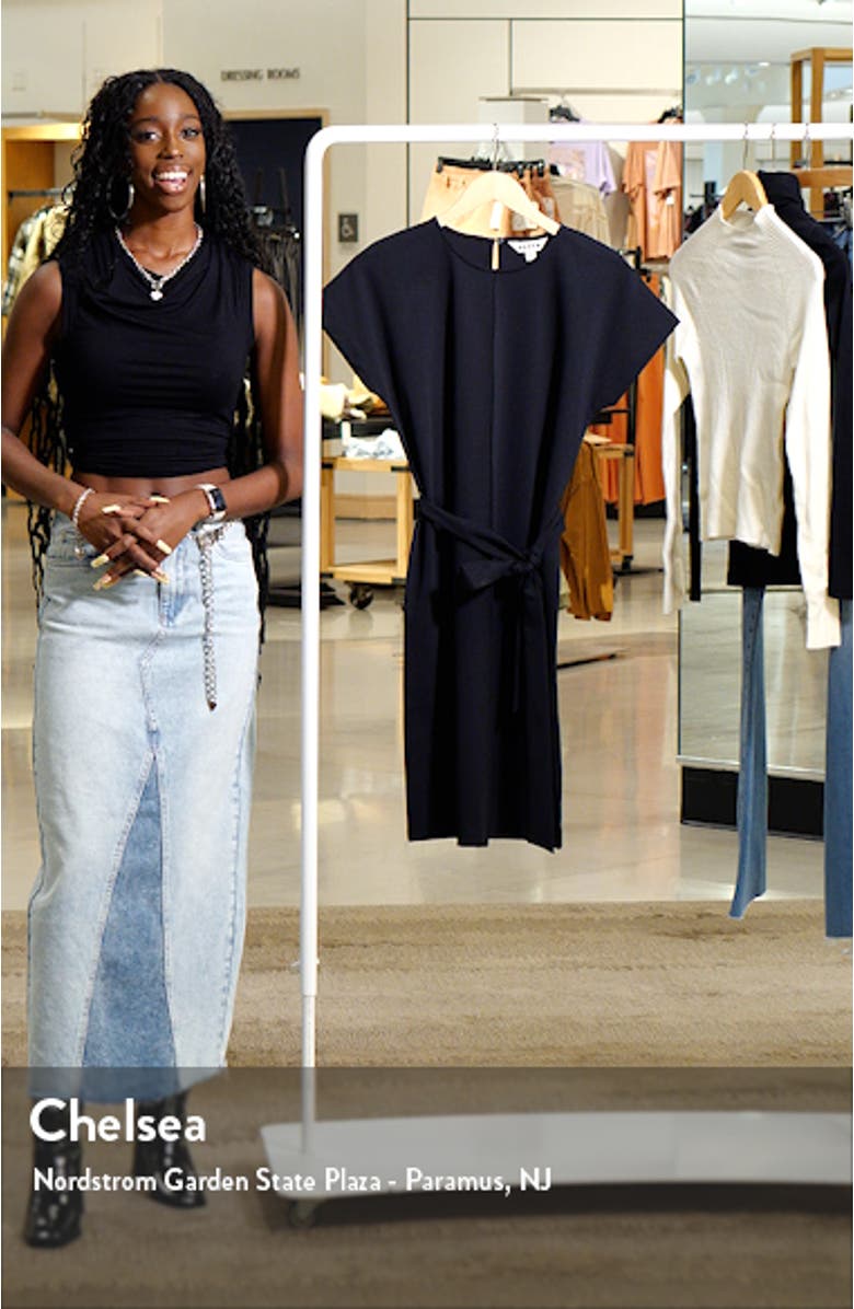 Tara Tie Belt Jersey T-Shirt Dress, sales video thumbnail