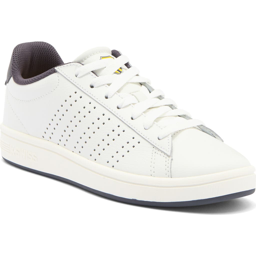 K-swiss Court Base Ii Sneaker In Blanc/asphalt/dandelion