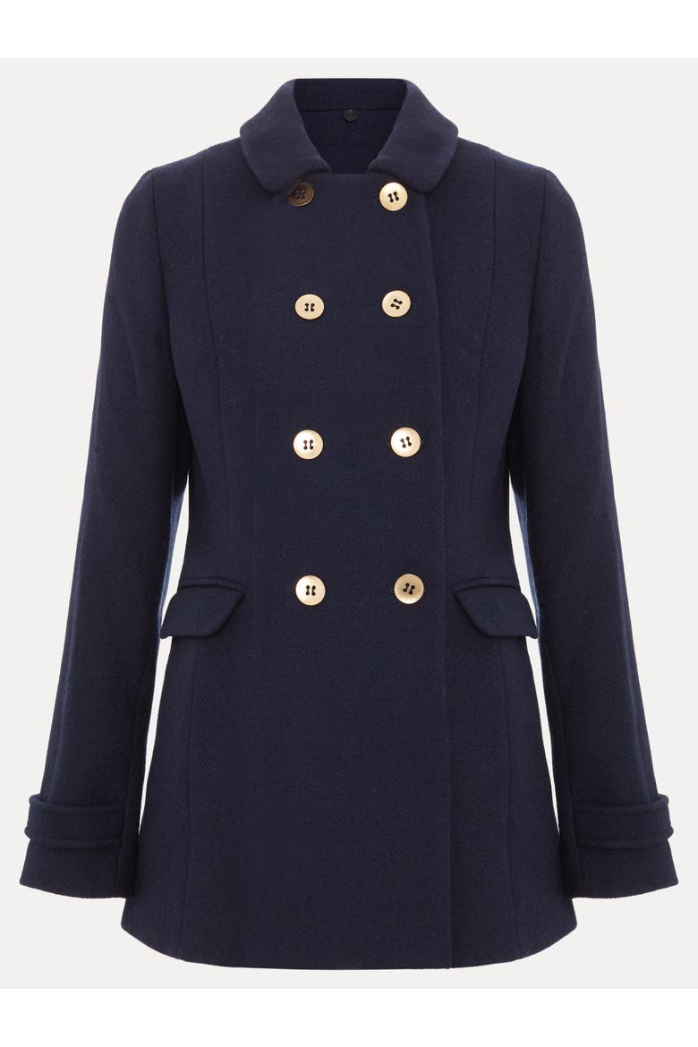 Aurelie Wool Peacoat, Alternate, color, Navy
