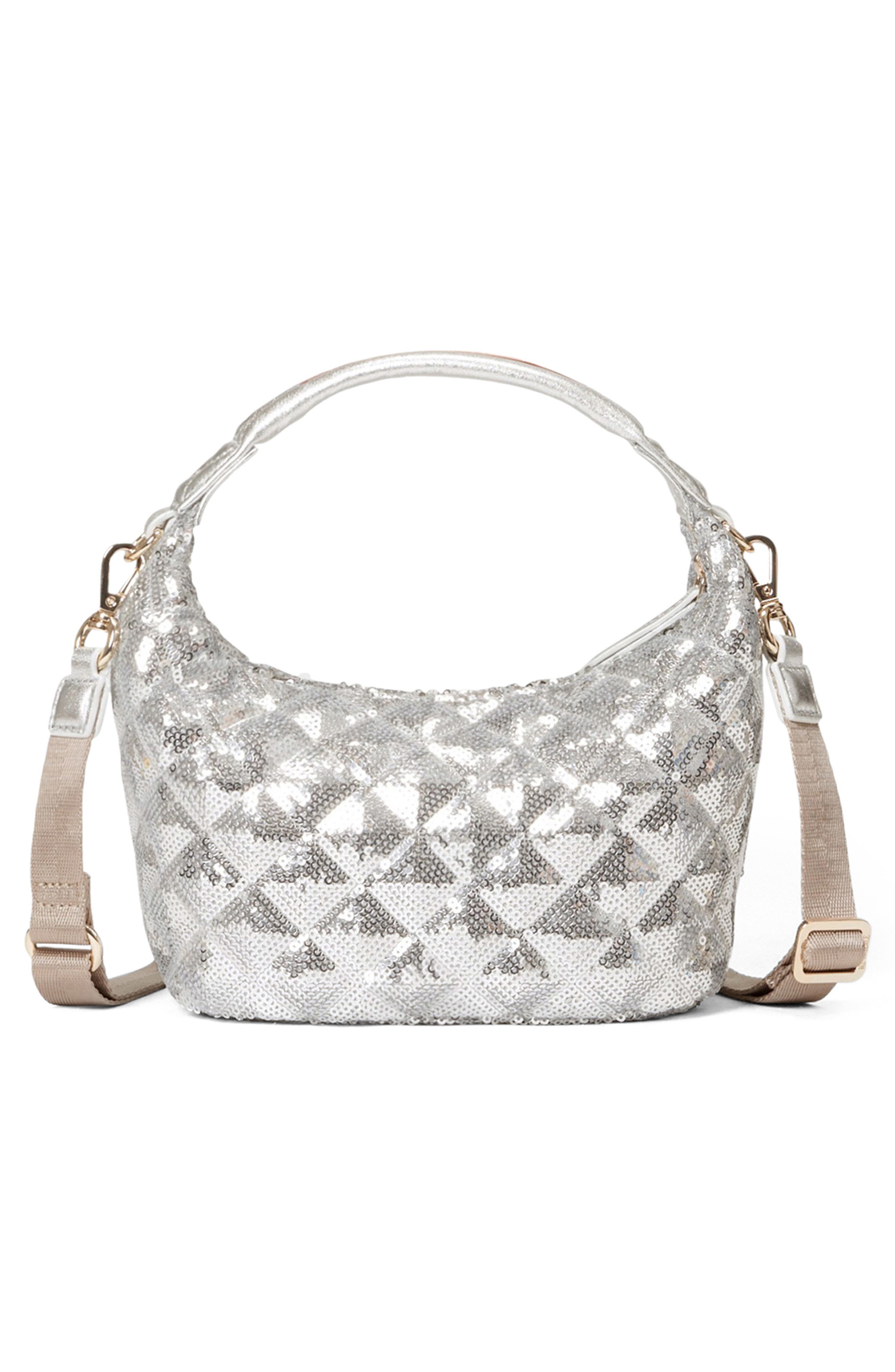 MZ Wallace Mini Metro Sequin Top Handle Bag, Alternate, color, 