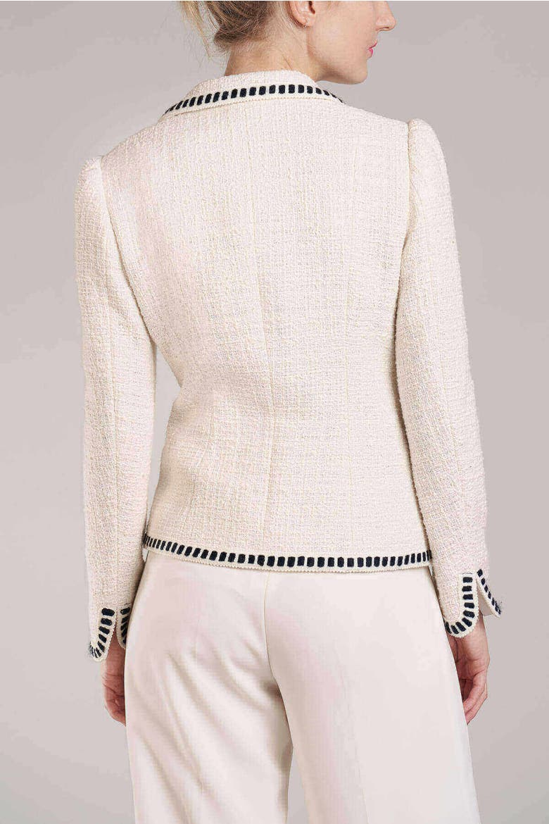 Blazer With Embroidery Patches, Alternate, color, Ecru / Multicolour