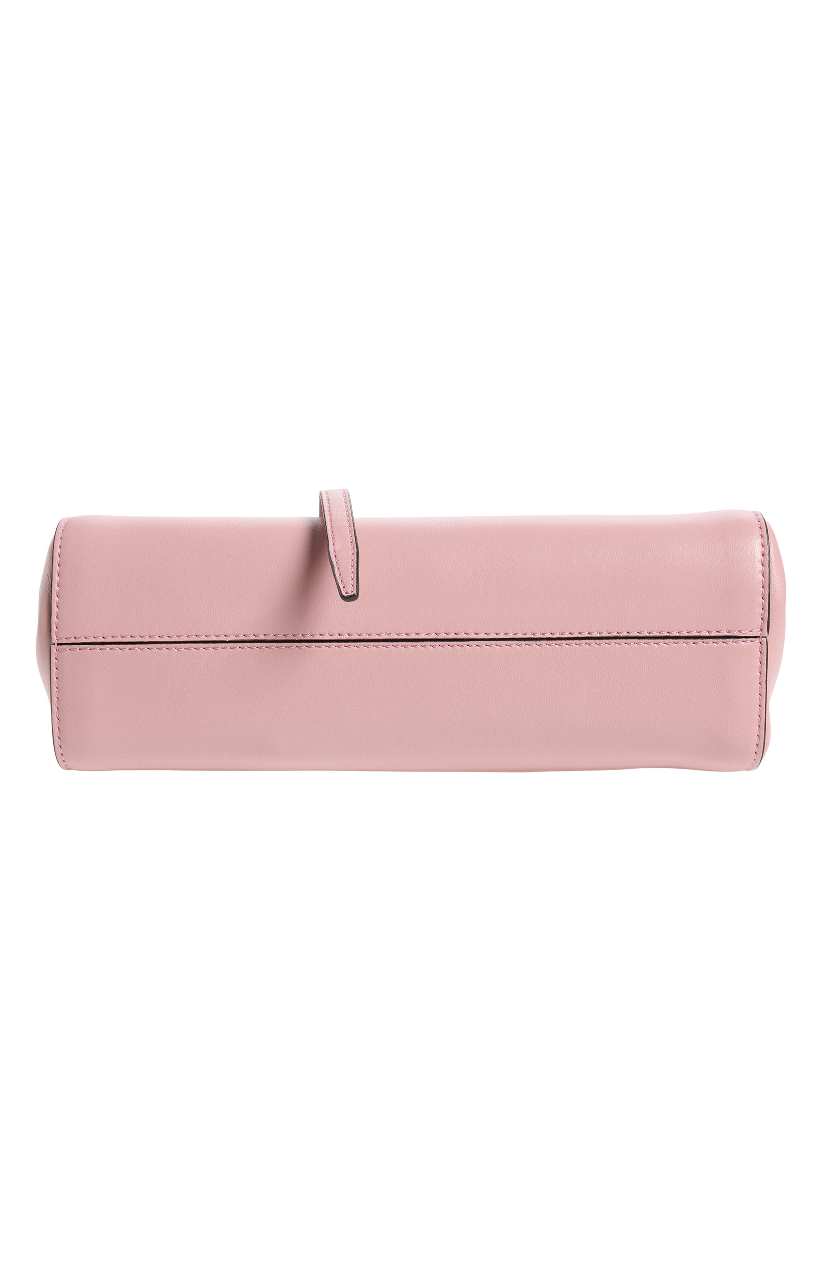 Tie Me Leather Clutch, Alternate, color, PINK