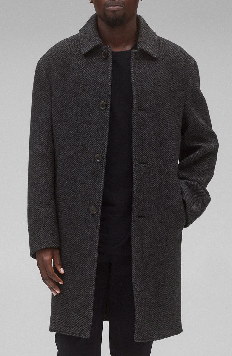 Reigning Champ Wool Blend Herringbone Scout Coat, Main, color, 