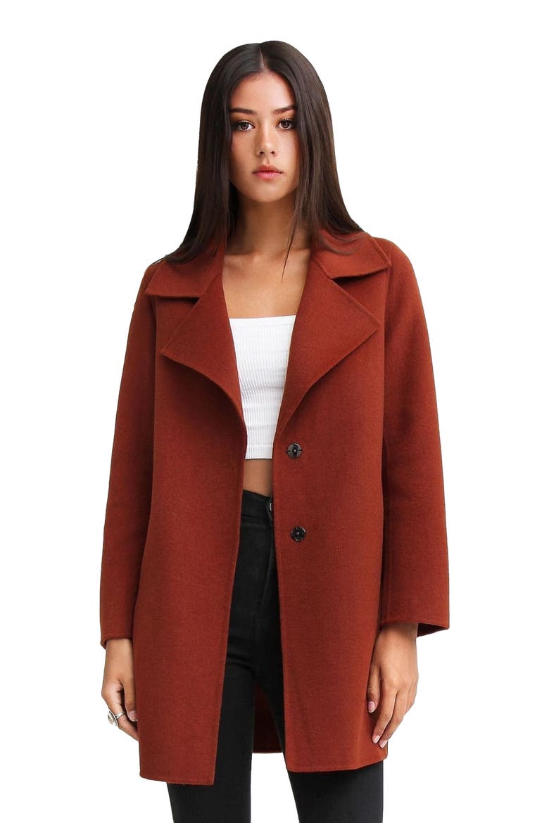 Ex-Boyfriend Wool Blend Oversized Jacket, Alternate, color, Caramel