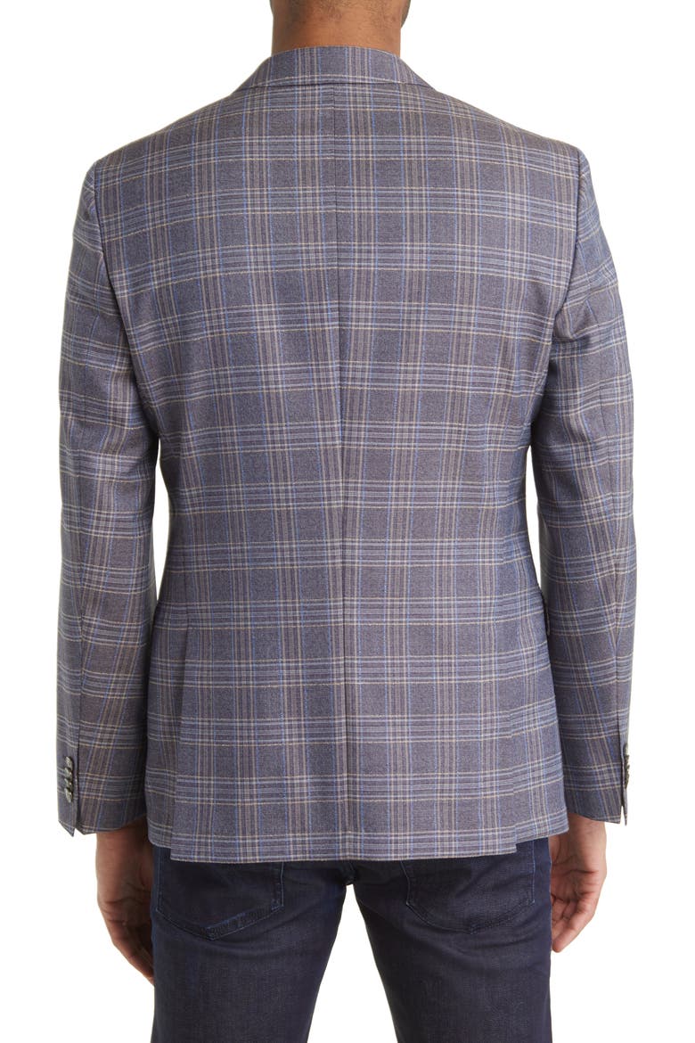 Hutson Plaid Wool Sport Coat, Alternate, color, PURPLE/ NAVY