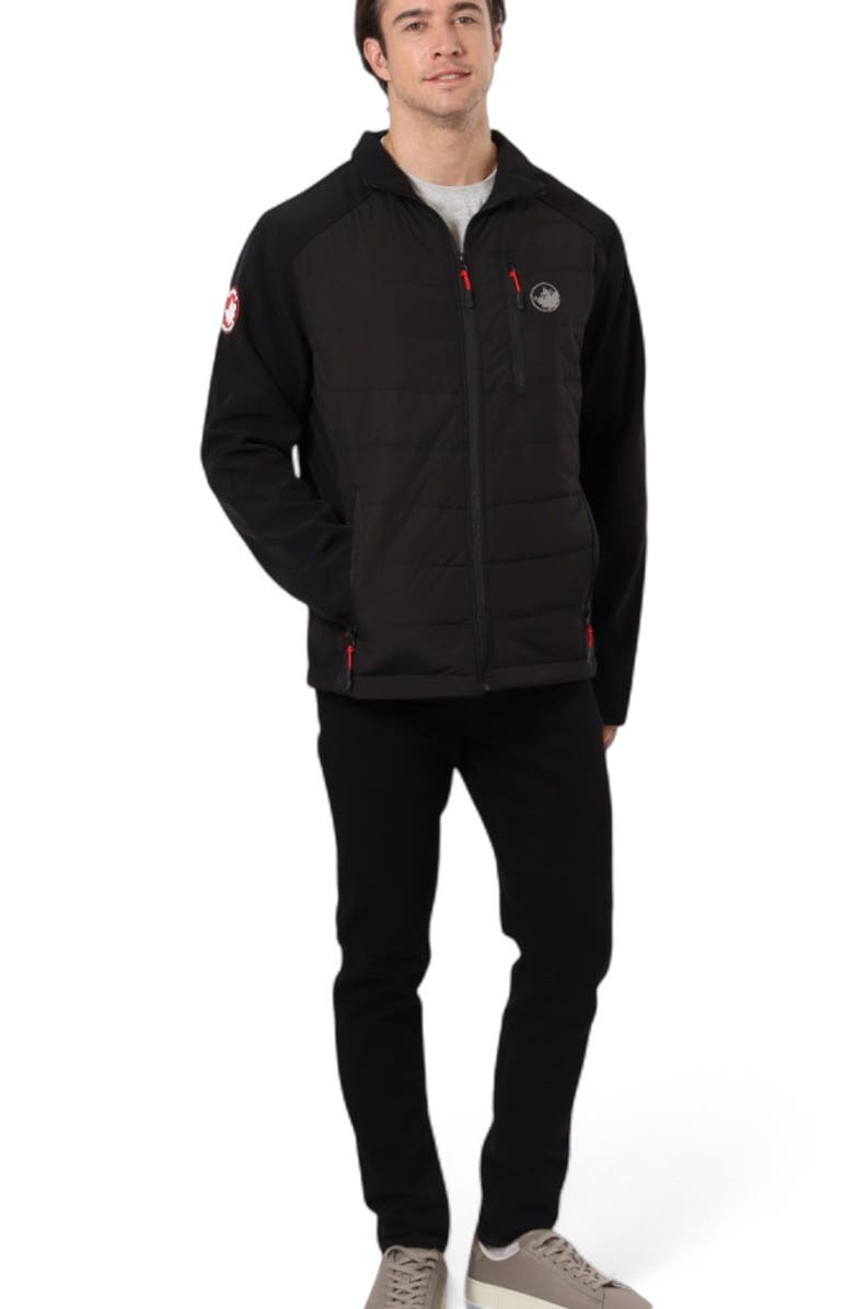 CANADA WEATHER GEAR Men's Hybrid Softshell Puffer Jacket, Alternate, color, 