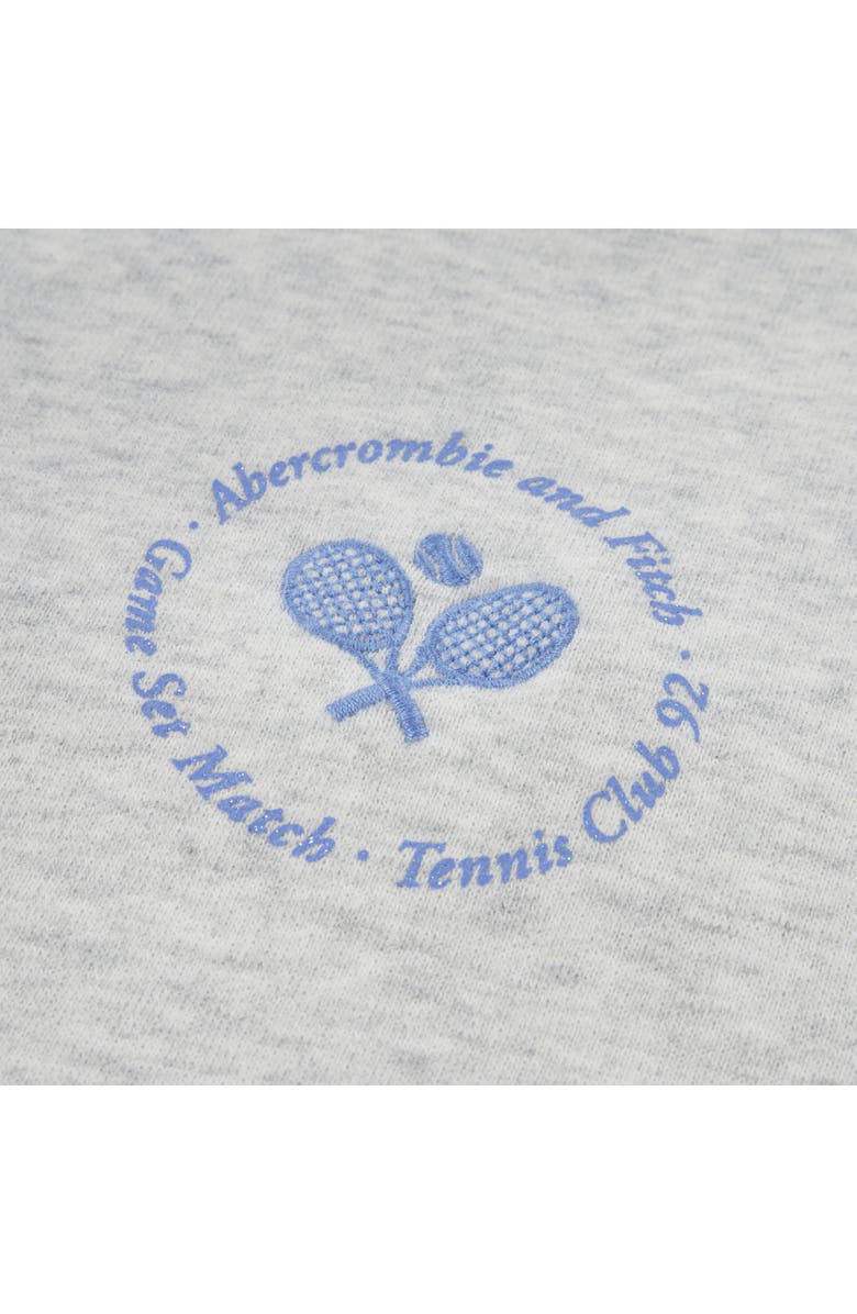 abercrombie kids Kids' Tennis Graphic Sweatshirt, Alternate, color, Light Grey Heather