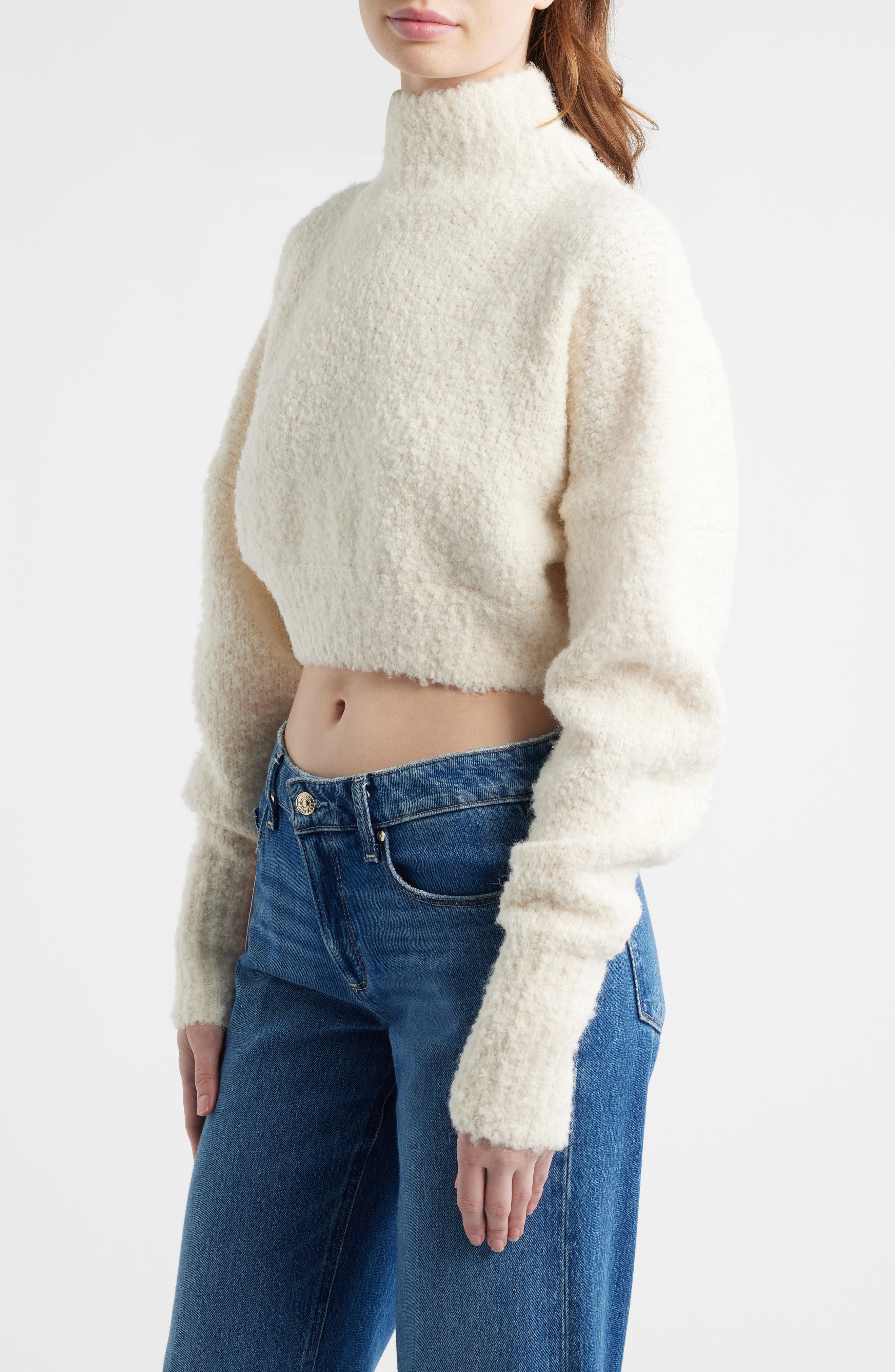 HOUSE OF CB Cheyenne Cropped Chunky Sweater (Women) | Nordstrom