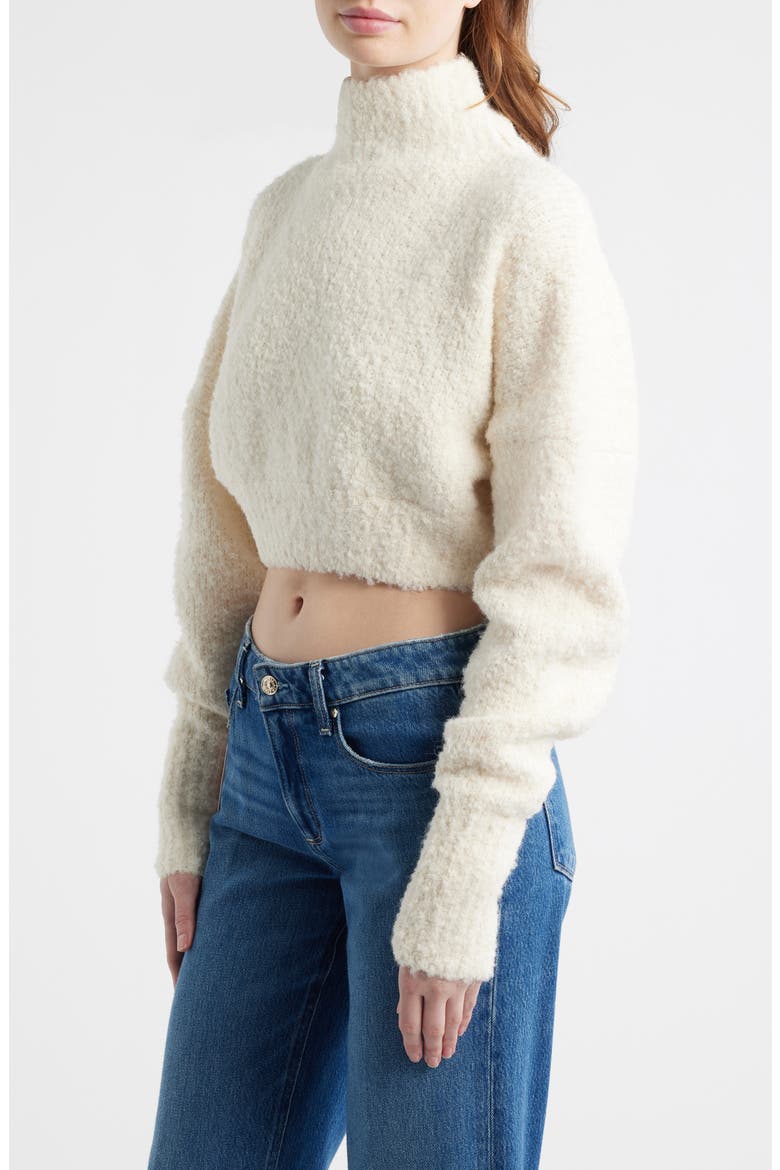 Cheyenne Cropped Chunky Sweater, Alternate, color, CREAM