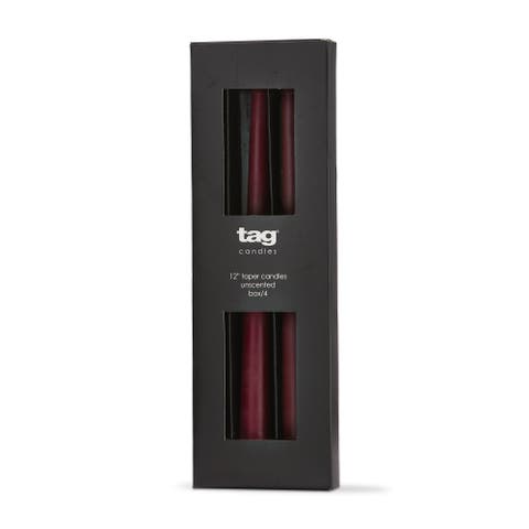 Color Studio Traditional Taper Unscented Candle Set Plum