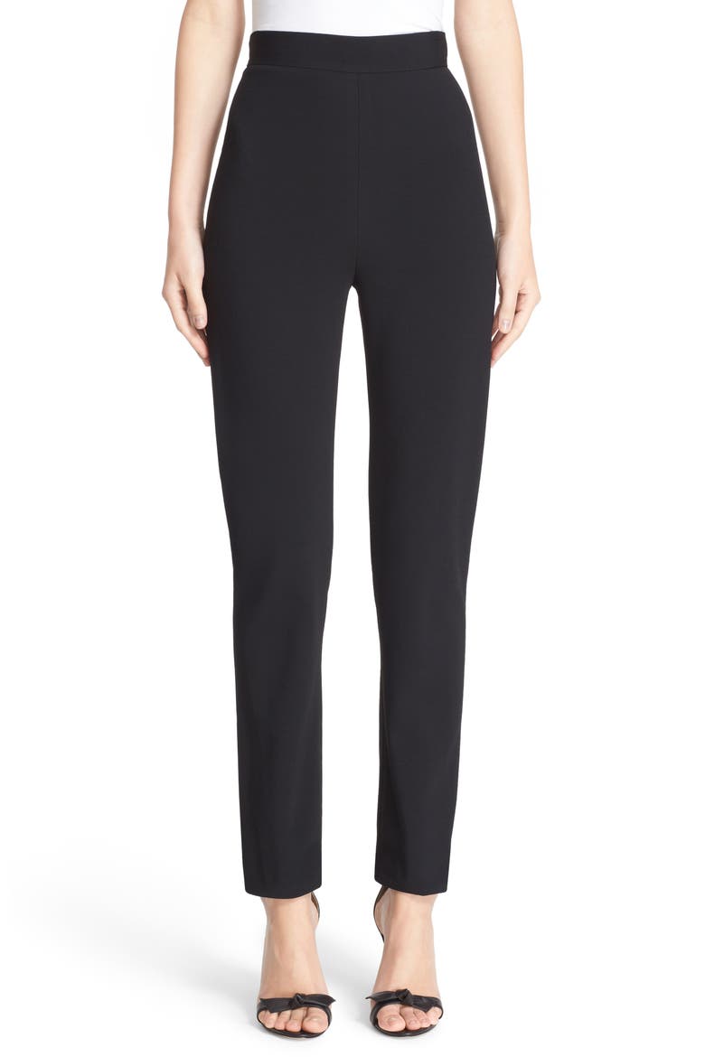 Skinny Cady Crepe Pants, Main, color, BLACK