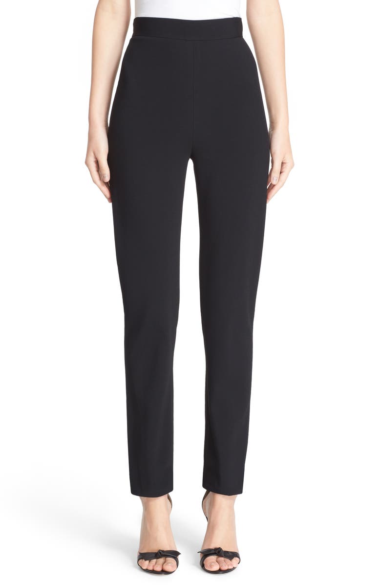 Brandon Maxwell Skinny Cady Crepe Pants, Main, color, 