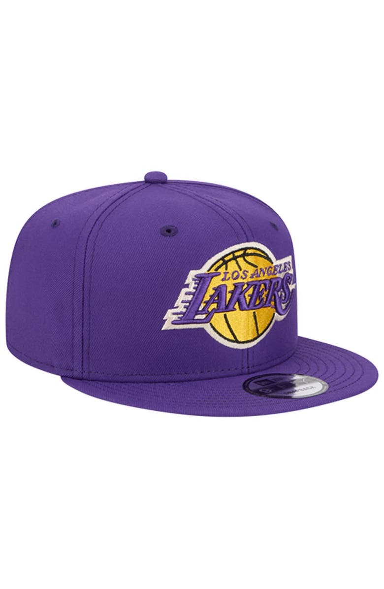 New Era Men's New Era Purple Los Angeles Lakers Injection City Art 9FIFTY Snapback Hat, Alternate, color,