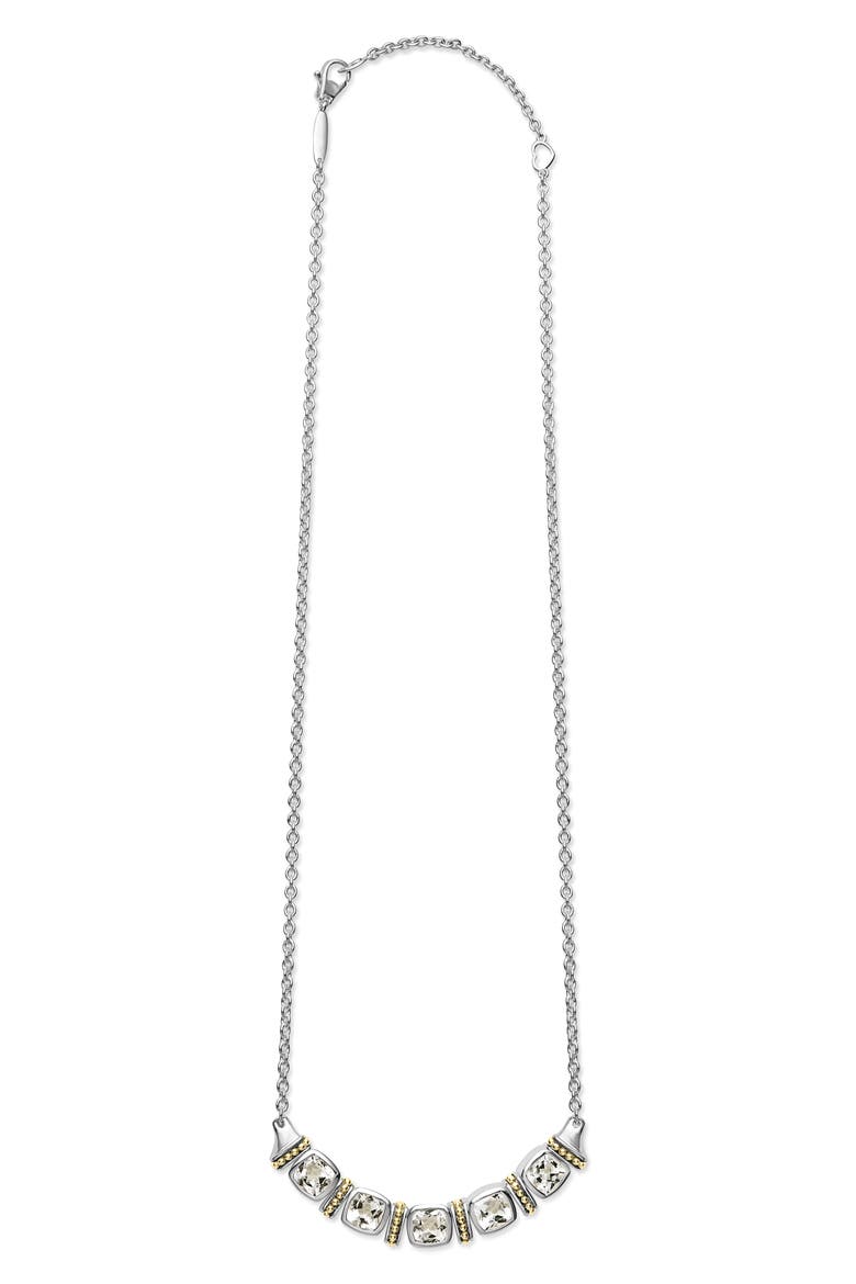 Rittenhouse White Topaz Pendant Necklace, Alternate, color, GOLD
