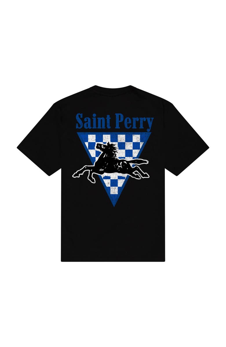 SAINT PERRY Horse Power Ferrari Tee Off-white, Alternate, color, Black