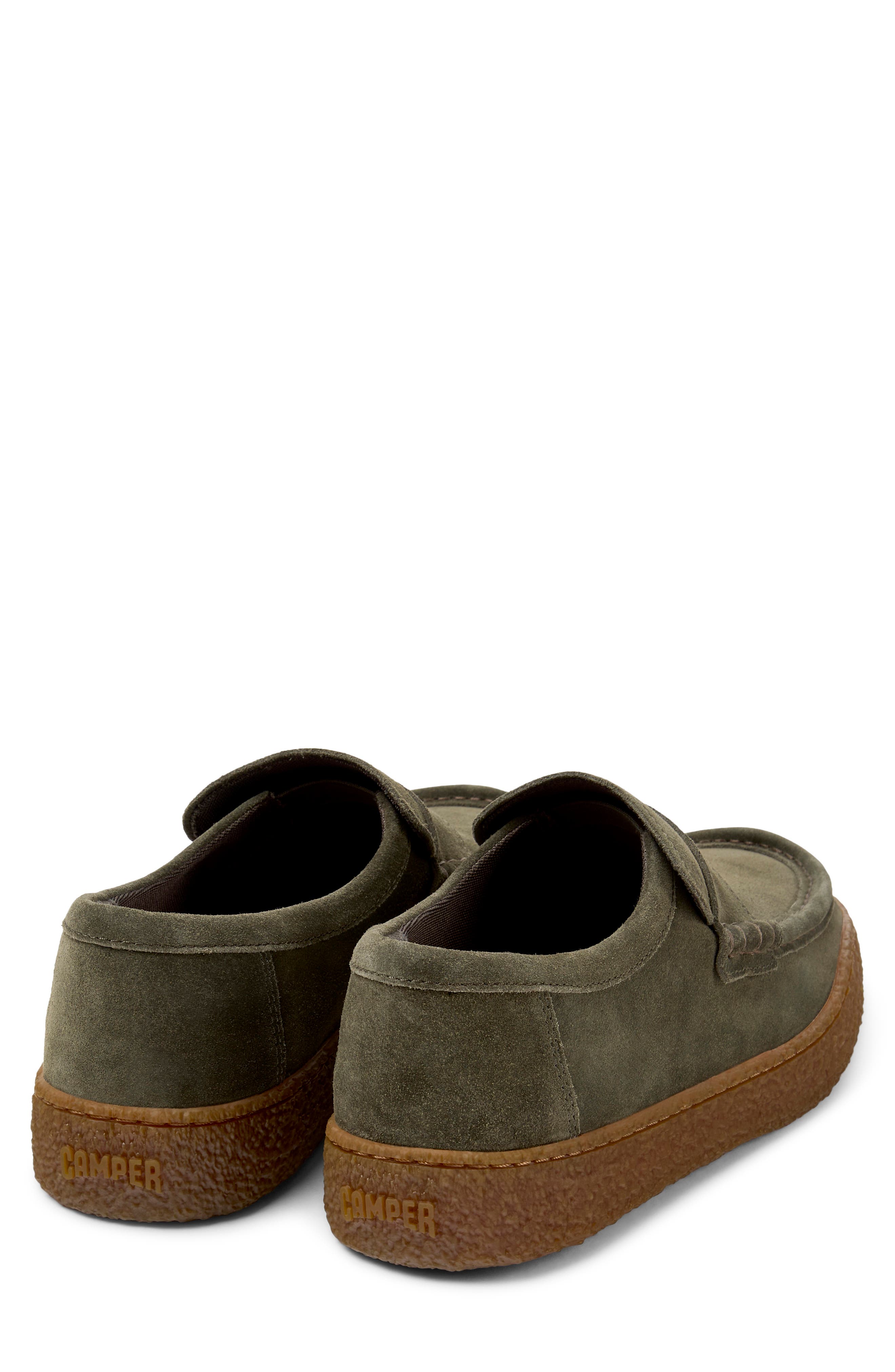 Peu Terreno Leather Moccasin, Alternate, color, DARK GREEN