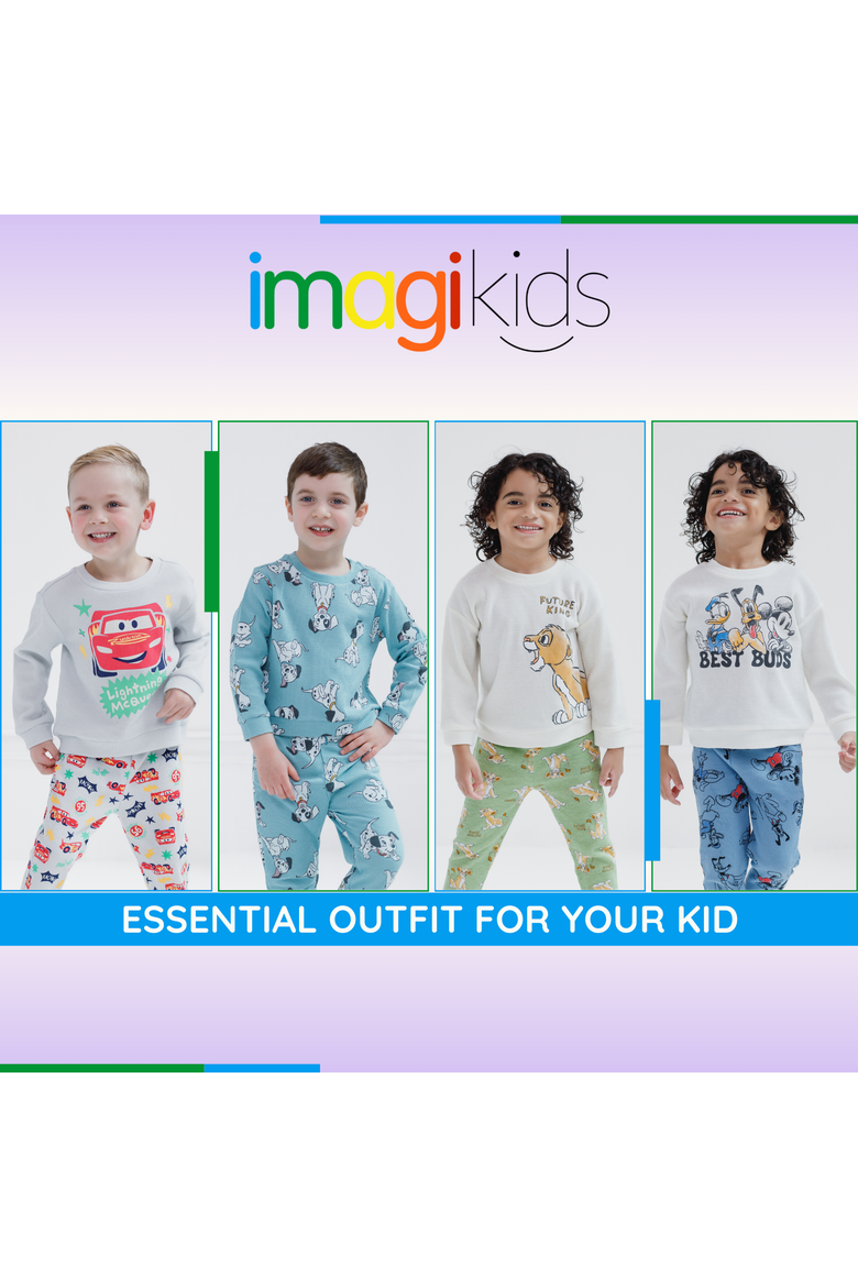 101 Dalmatians Loungewear 2-Piece Sweatshirt and Pants Set, Alternate, color, Dalmatians Sage Green