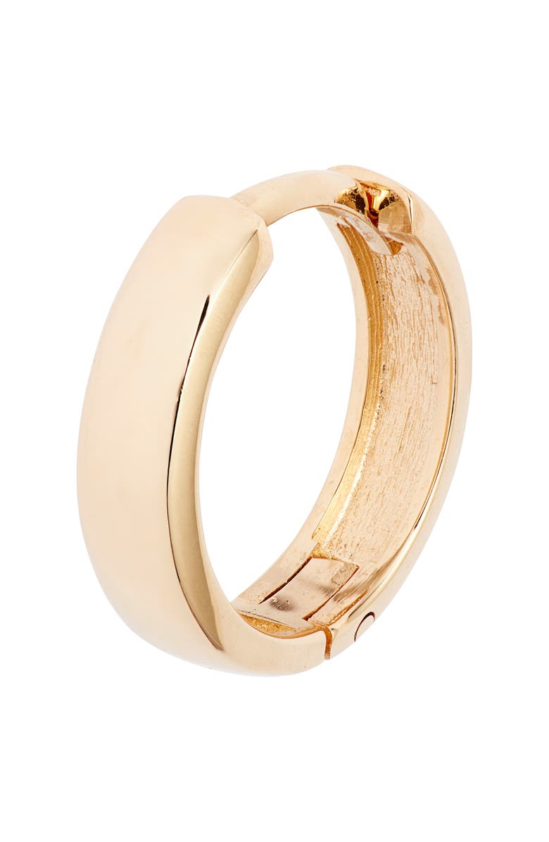 Anzie Classique Wide Huggie Hoop Earrings, Alternate, color, Gold