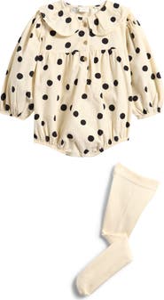 NEXT Polka Dot Romper & Tights Set