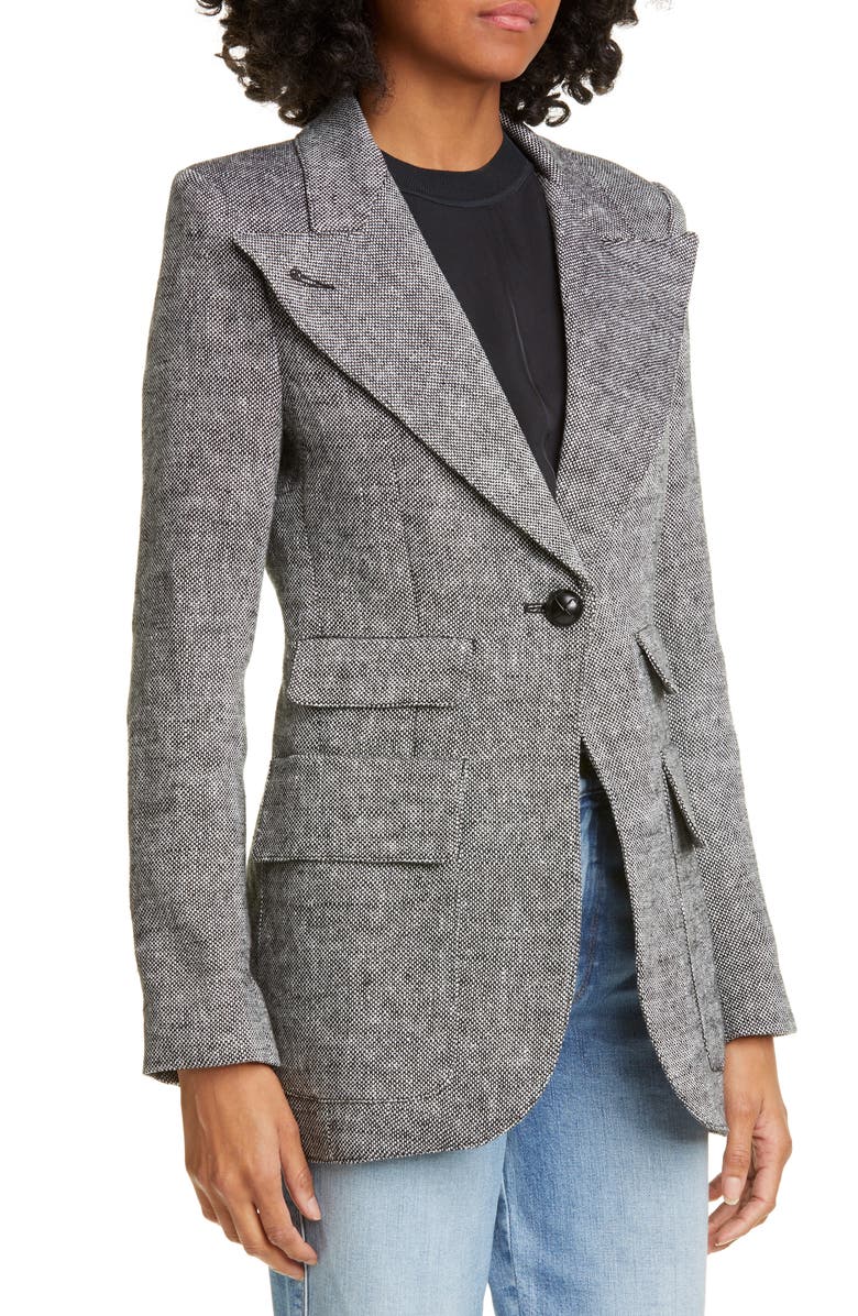 Smythe Birkin Tweed Blazer, Alternate, color,