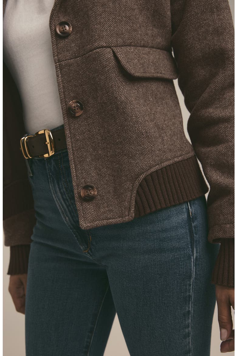 The Jordan Leather Belt, Alternate, color, DARK BROWN/GOLD