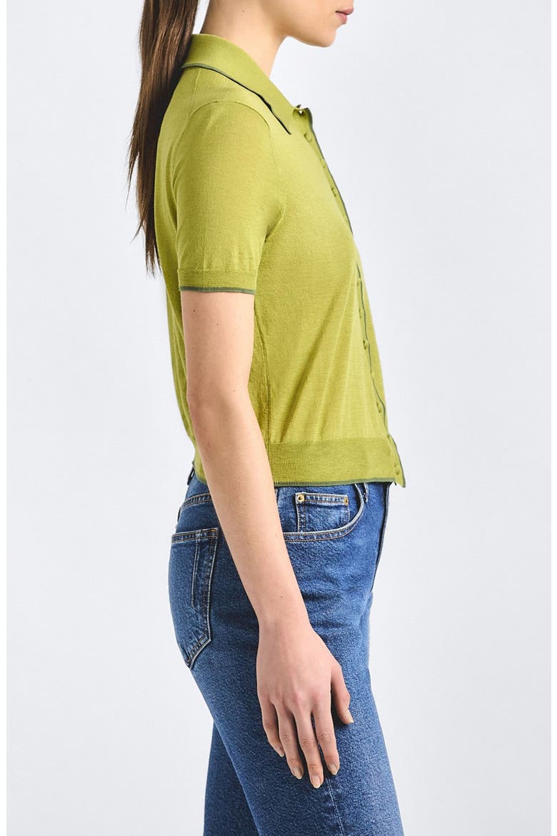 Dorella Silk & Cotton Sweater, Alternate, color, GREEN OLIVE