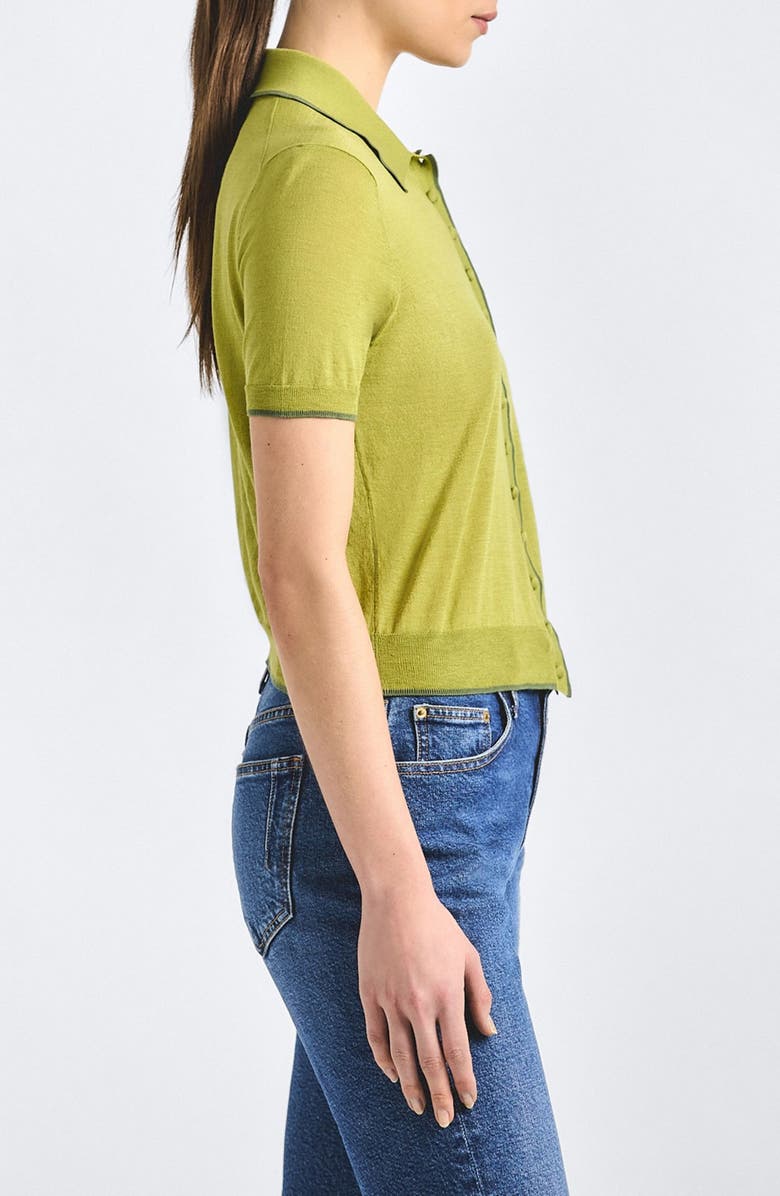 Derek Lam 10 Crosby Dorella Silk & Cotton Sweater, Alternate, color, Green Olive