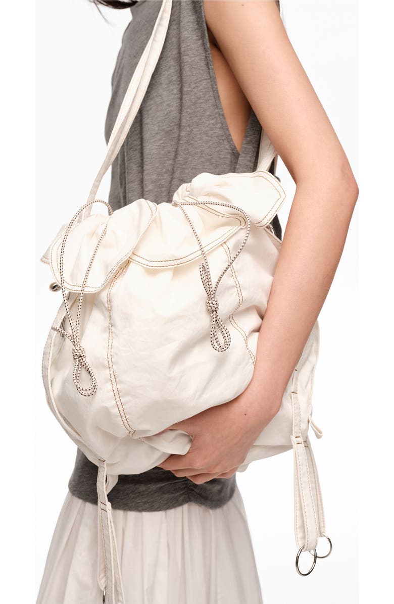 Bimba y Lola Large Petalo Shoulder Bag, Alternate, color, White
