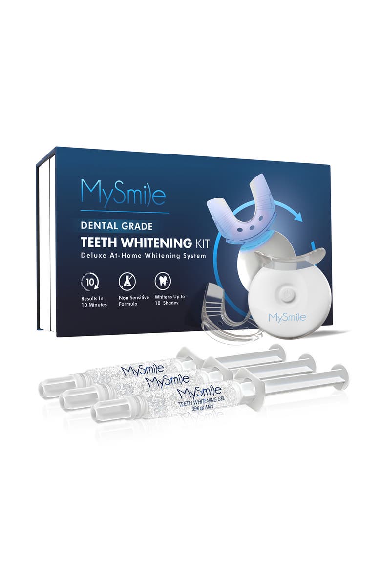 Original Teeth Whitening Kit with 5 LED Light, 35% CP Gel, Main, color, White